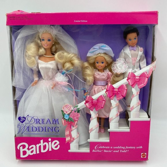 Mattel Other - 1993 Dream Wedding Barbie Stacie & Todd, Limited Edition Gift Set, 3 Dolls NIB